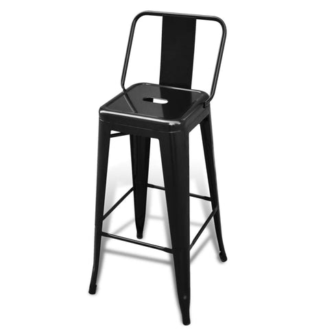 Swen Studio -  Bar Stools 6 pcs Black Steel